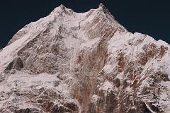Manaslu 07 12 Manaslu From Pung-gyen Gompa From the Pung-gyen gompa (3870m), I had a perfect view of the main peak of Manaslu (8163m) and the East Pinnacle (7992m).